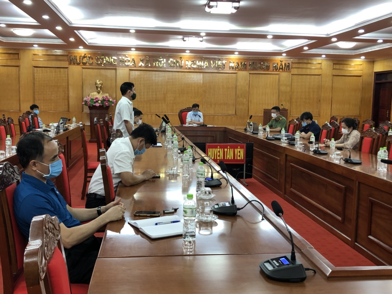 Tân Yên tổ chức Hội nghị trực tuyến về công tác phòng, chống dịch Covid-19