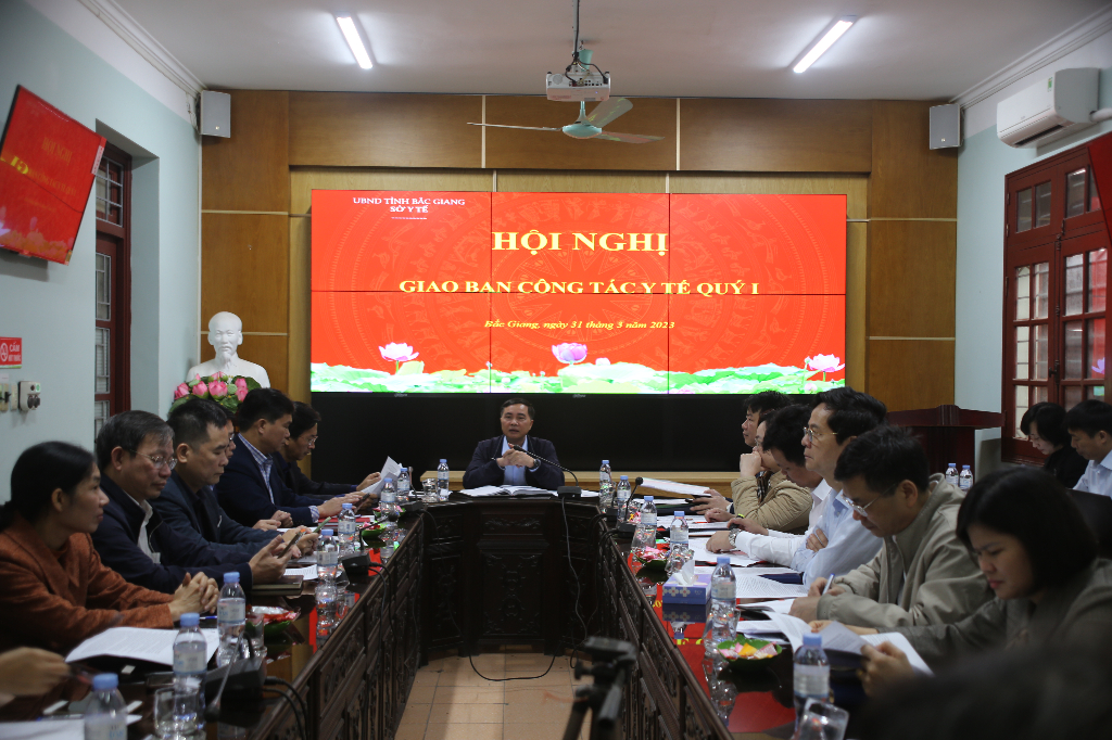 Sở Y tế Bắc Giang: Giao ban công tác y tế quý I năm 2023