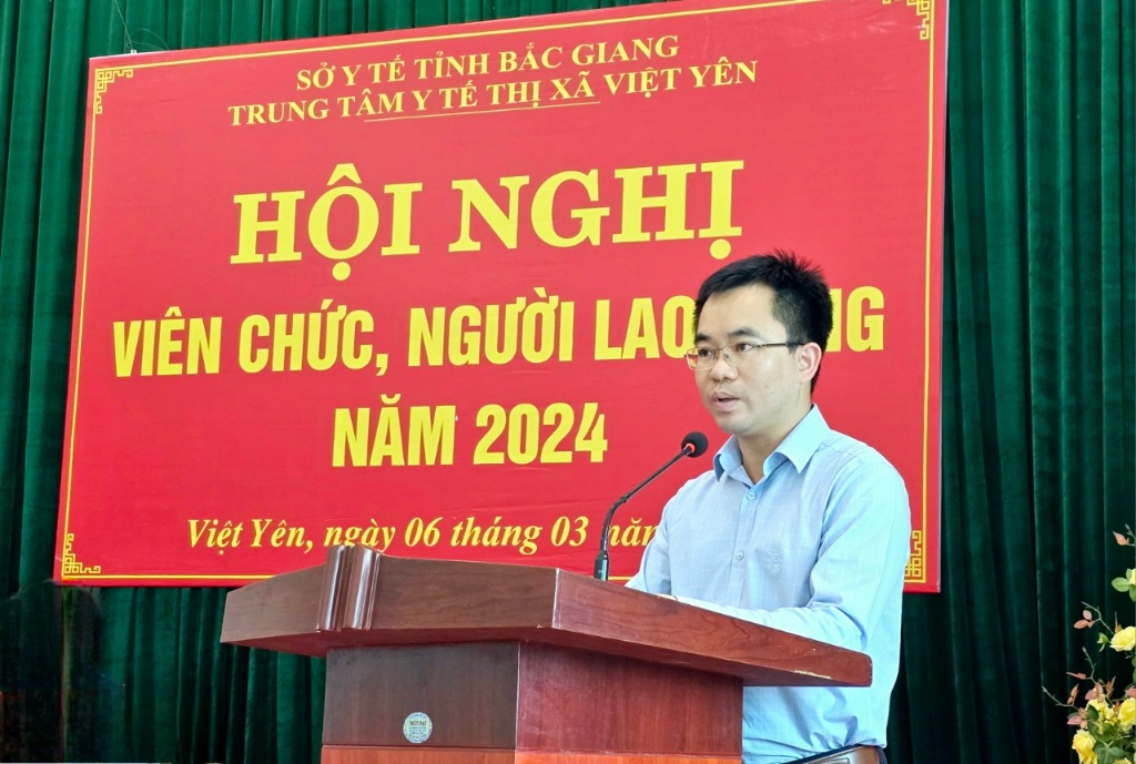 Hội nghị viên chức, người lao động Trung tâm Y tế thị xã Việt Yên