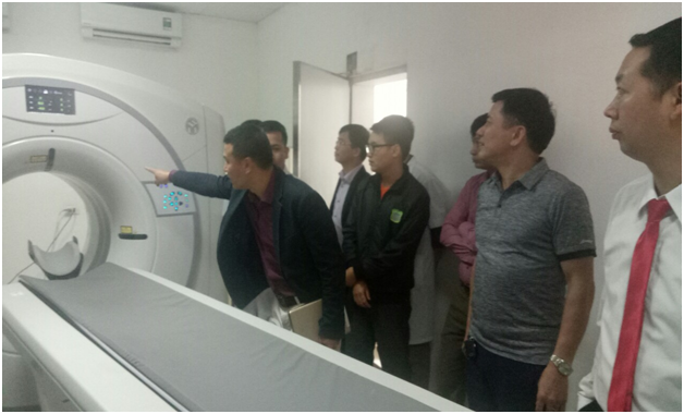 Trung tâm y tế Lạng Giang triển khai kỹ thuật chụp cắt lớp vi tính.