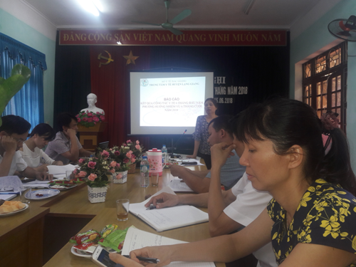 Trung tâm Y tế Lạng Giang: Tổ chức hội nghị Sơ kết công tác Y tế 6 tháng đầu năm 2018